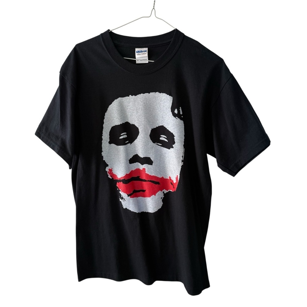 Vintage Joker The Dark Knight Black Graphic T Shirt Mens Medium Batman DC Comics